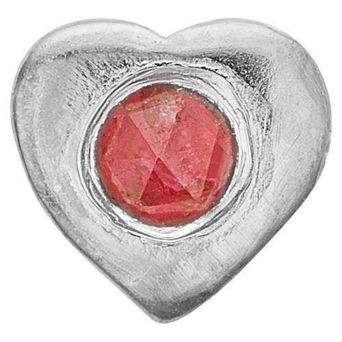 Christina Ruby Heart Lille sølv hjerte med rød rubin, model 603-S2 købes hos Guldsmykket.dk her
