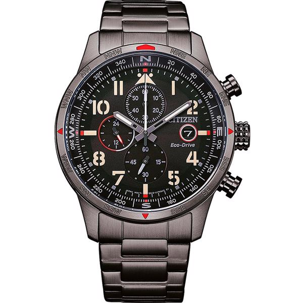 Citizen Ecodrive Pilot Stål Eco-Drive Quartz Herre ur, model CA0797-84E