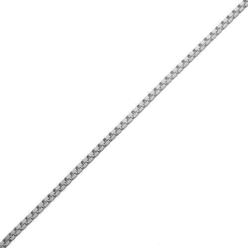 14 kt hvidgulds Venezia halskæde, 55 cm og 0,8 mm