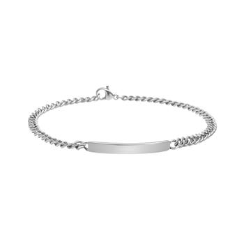 SON armbånd stål med plade 19cm, fra Son of Noa