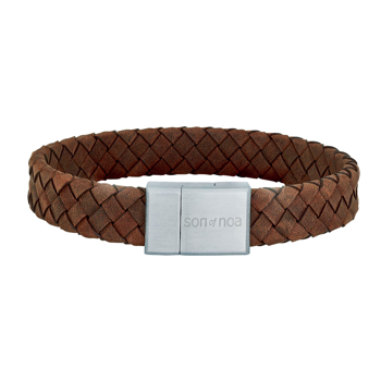 Armbånd brun kalveskind 12mm fra Son of Noa, 21 cm