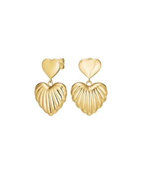 Rosefield Double Heart Earrings JEDHG-J984, fra Rosefield