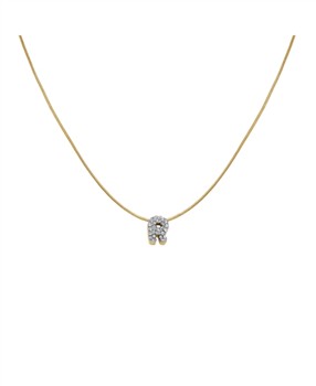 Rosefield Pave Letter R Necklace JNMRG-J1090, fra Rosefield