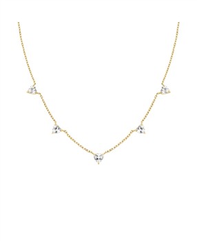 Rosefield Row of Hearts Necklace JNRHG-J1005, fra Rosefield