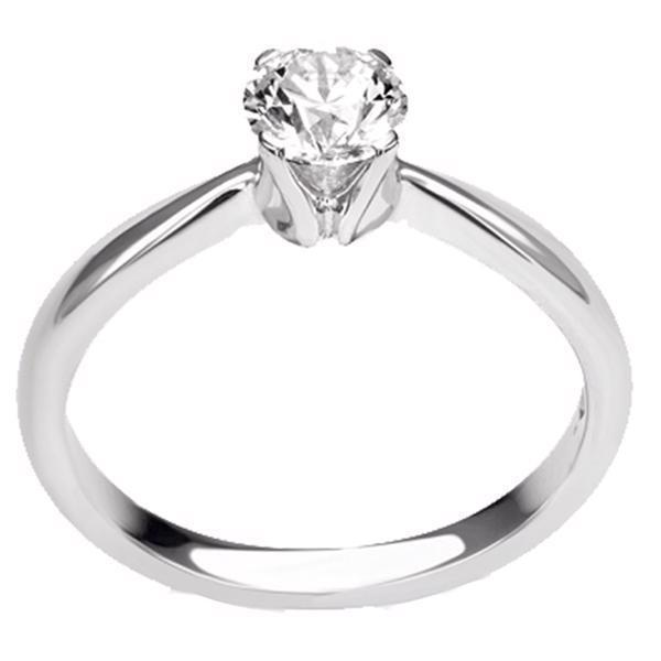 18 kt hvidguld Tulipan Solitaire ring med 0,25 ct diamanter Top Wesselton SI1