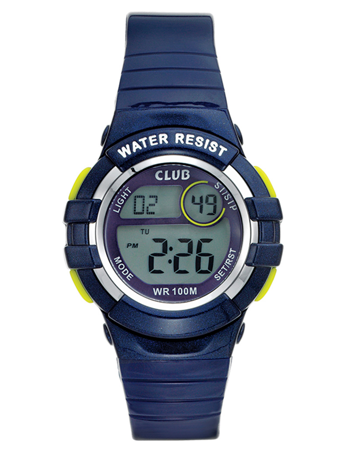 Club Time Club Time Blå Gummi Quartz Drenge ur, model A47101S8E