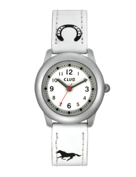 Club Time Horses sølv Quartz Pige ur, model A56527-3S0A