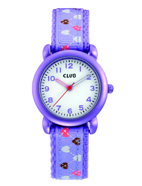 Club Time hjerter aluminium Quartz pige ur, model A56532-1S0A