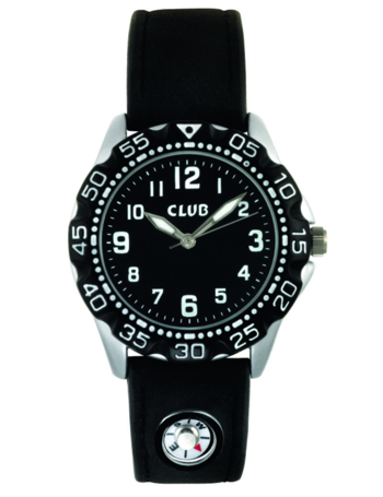 Club Time kompas Chrom Quartz dreng ur med sort camouflage rem, model A56533S5A
