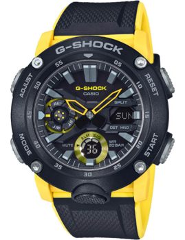 Casio G-Shock sort carbon (5590) multifunktions quartz Herre ur, model GA-2000-1A9ER