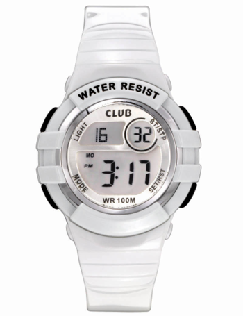 Club Time Club Time hvidt Gummi Quartz ur, model A47101H0E